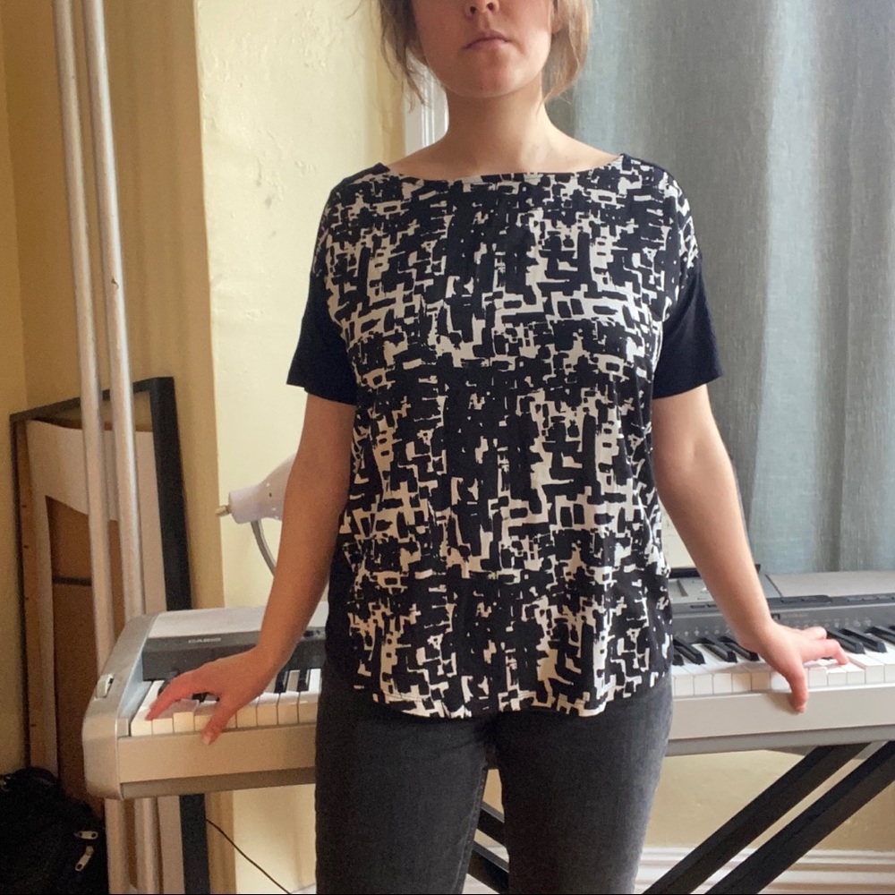 Black and white pattern shirt